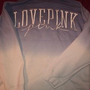 VS PINK VARSITY CREW SZ M